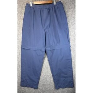 Zero Restriction GORE-TEX Convertible Pants Men Size L Blue Rain Wind Snow Boat